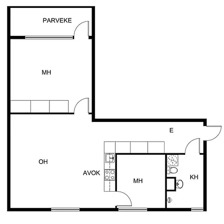 Tilava Ja Moderni Kolmio Kalliossa Apartamento